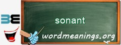 WordMeaning blackboard for sonant